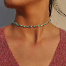 Load image into Gallery viewer, SL-094 Women&#39;s Turquoise Layered Choker Necklace x 20 units - NEW - SMALL LOT
