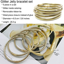 Load image into Gallery viewer, SL-064 Women&#39;s Glitter Filled Silicone Bracelet 5 Packs x 26 packs - NEW - SMALL LOT
